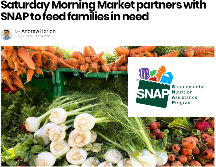 Saturday Morning Market partners with SNAP to feed families in need